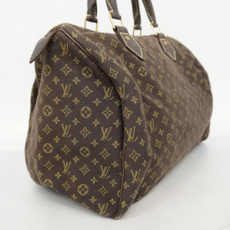 【5hc1954-h】ルイヴィトン ハンドバッグ モノグラム・ミニラン スピーディ30 M95224 エベヌ【中古】レディース