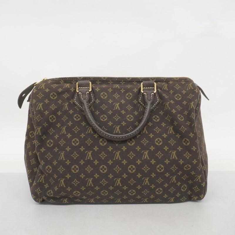【5hc1954-h】ルイヴィトン ハンドバッグ モノグラム・ミニラン スピーディ30 M95224 エベヌ【中古】レディース