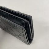 ★SALE【5hc2094-h】グッチ 名刺入れ グッチシマ 406924 レザー ブラック シャンパンゴールド金具【中古】レディース