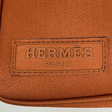 【5hc2264-h】エルメス ドッグキャリー トワルシェブロン オレンジ シルバー金具【中古】メンズ レディース ユニセックス