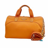 【5hc2264-h】エルメス ドッグキャリー トワルシェブロン オレンジ シルバー金具【中古】メンズ レディース ユニセックス