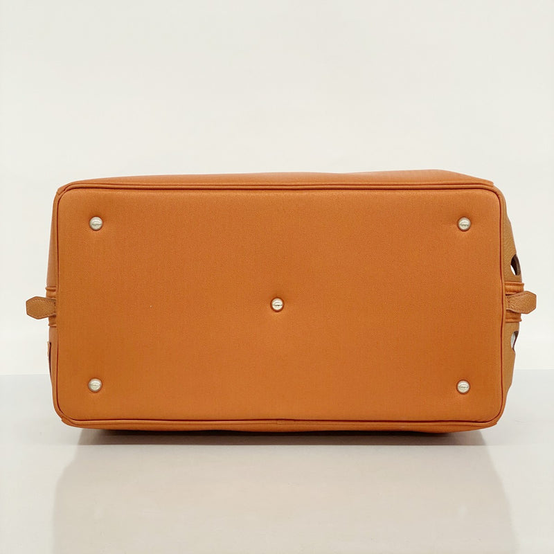【5hc2264-h】エルメス ドッグキャリー トワルシェブロン オレンジ シルバー金具【中古】メンズ レディース ユニセックス