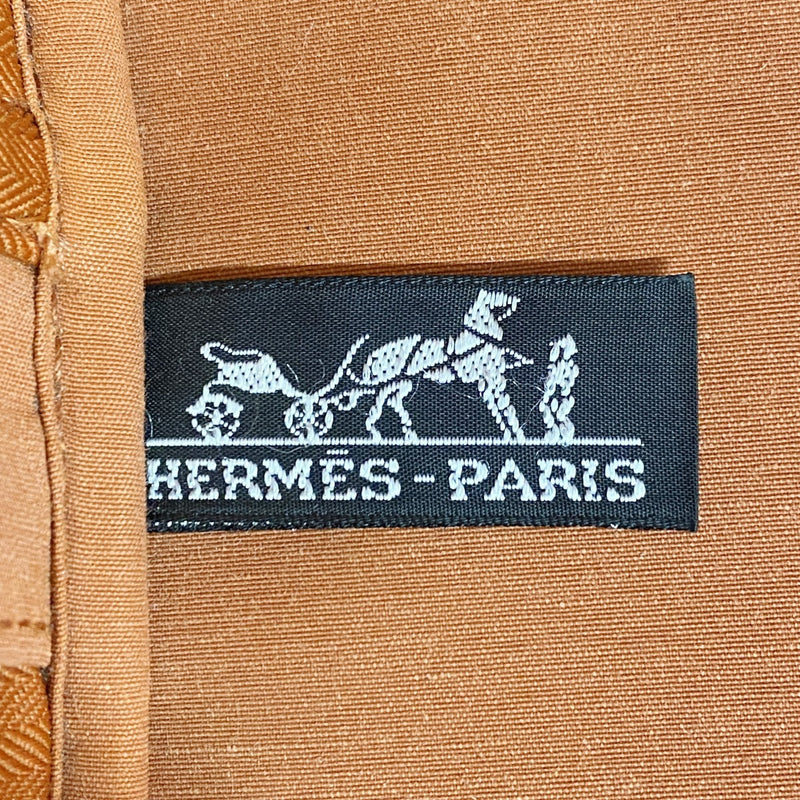 【5hc2264-h】エルメス ドッグキャリー トワルシェブロン オレンジ シルバー金具【中古】メンズ レディース ユニセックス