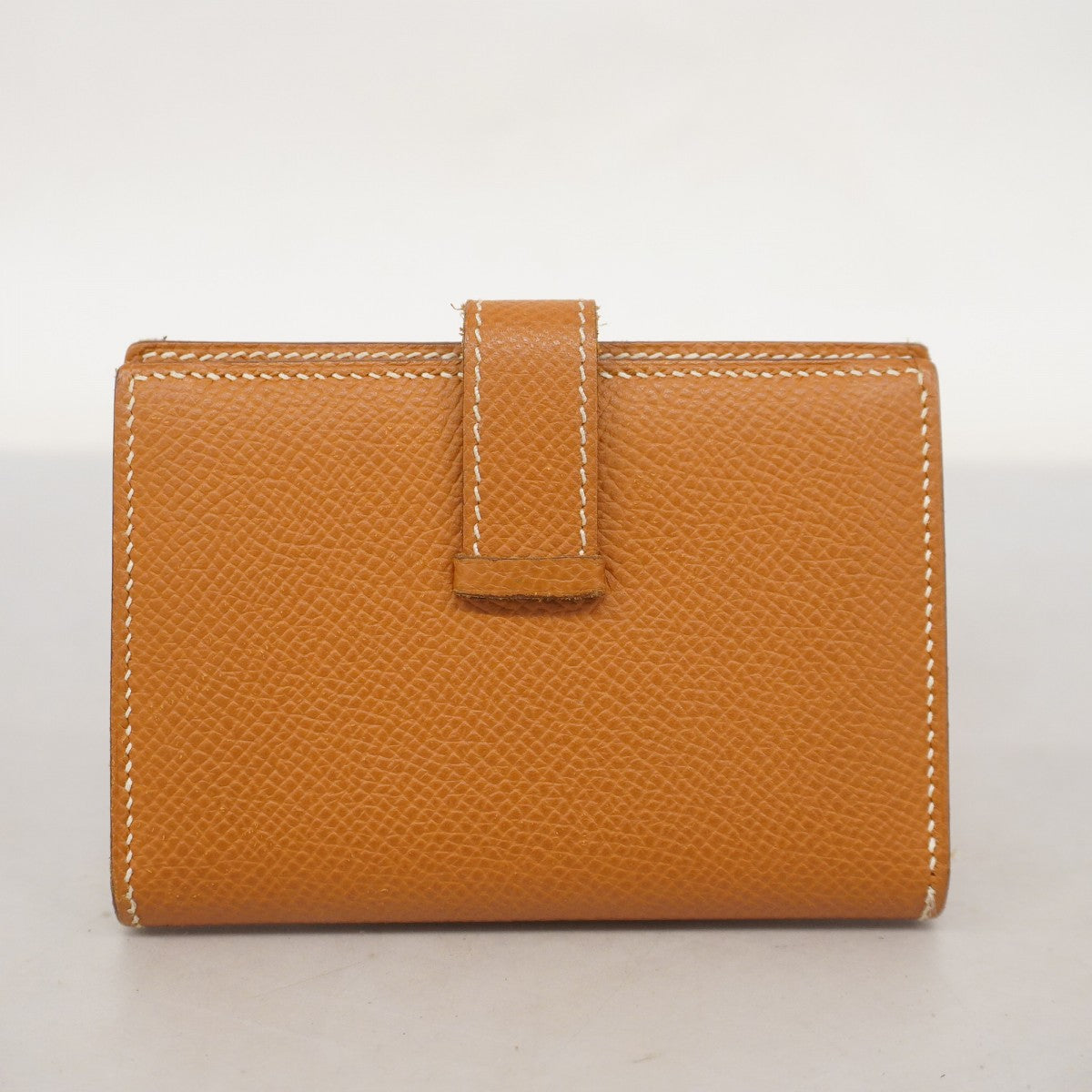 【5hc2399-h】エルメス コインケース ベアンミニ ヴォーエプソン ゴールド ゴールド金具 A刻印【中古】メンズ レディース ユニセックス