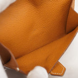 【5hc2399-h】エルメス コインケース ベアンミニ ヴォーエプソン ゴールド ゴールド金具 A刻印【中古】メンズ レディース ユニセックス