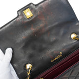 【5hc2447-h】シャネル ショルダーバッグ マトラッセ チェーンショルダー ラムスキン ブラック ゴールド金具【中古】レディース