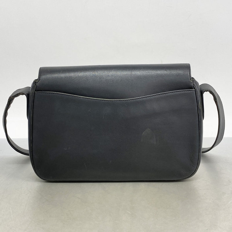 【5hc2482-h】カルティエ ショルダーバッグ パンテール レザー ブラック ゴールド金具【中古】レディース