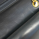 ★SALE【5hc2493-h】シャネル ショルダーバッグ マトラッセ Wフラップ Wチェーン ラムスキン ブラック ゴールド金具【中古】レディース