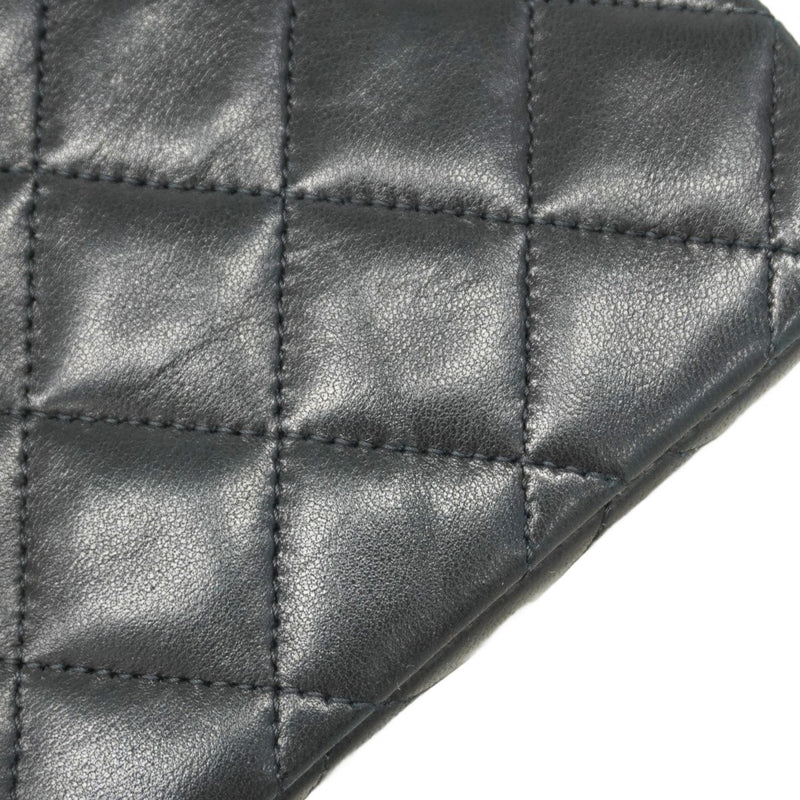 ★SALE【5hc2493-h】シャネル ショルダーバッグ マトラッセ Wフラップ Wチェーン ラムスキン ブラック ゴールド金具【中古】レディース