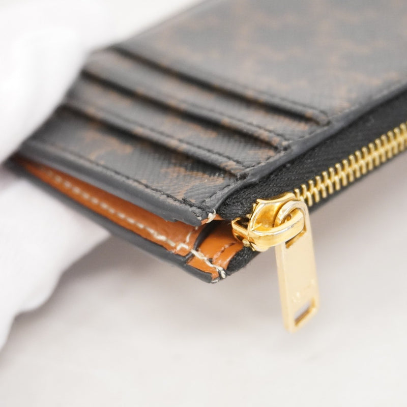 【美品】 セリーヌ マカダム 小銭入れ コインケース がま口 PVC レザー CELINE セリーヌ マカダム ブラゾン型押し PVC レザー コイン