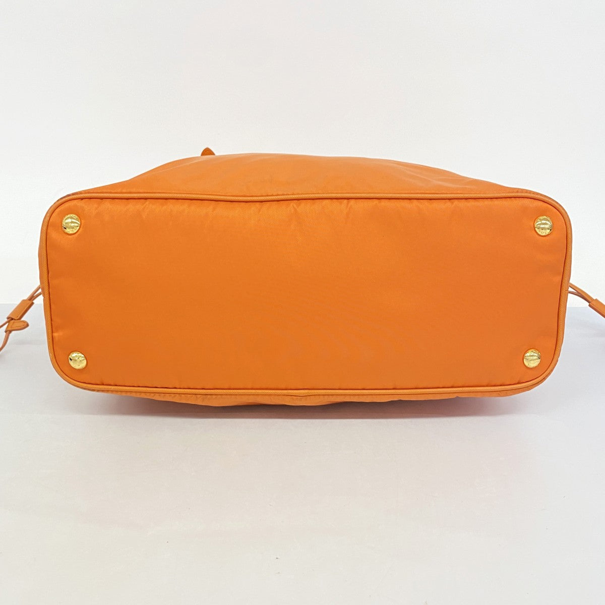 ★SALE【5hc2562-h】プラダ トートバッグ ナイロン オレンジ ゴールド金具【中古】レディース