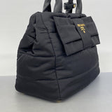 ★SALE【5hc2563-h】プラダ ハンドバッグ テスートボンバー ナイロン ブラック ゴールド金具【中古】レディース