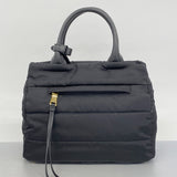 ★SALE【5hc2563-h】プラダ ハンドバッグ テスートボンバー ナイロン ブラック ゴールド金具【中古】レディース