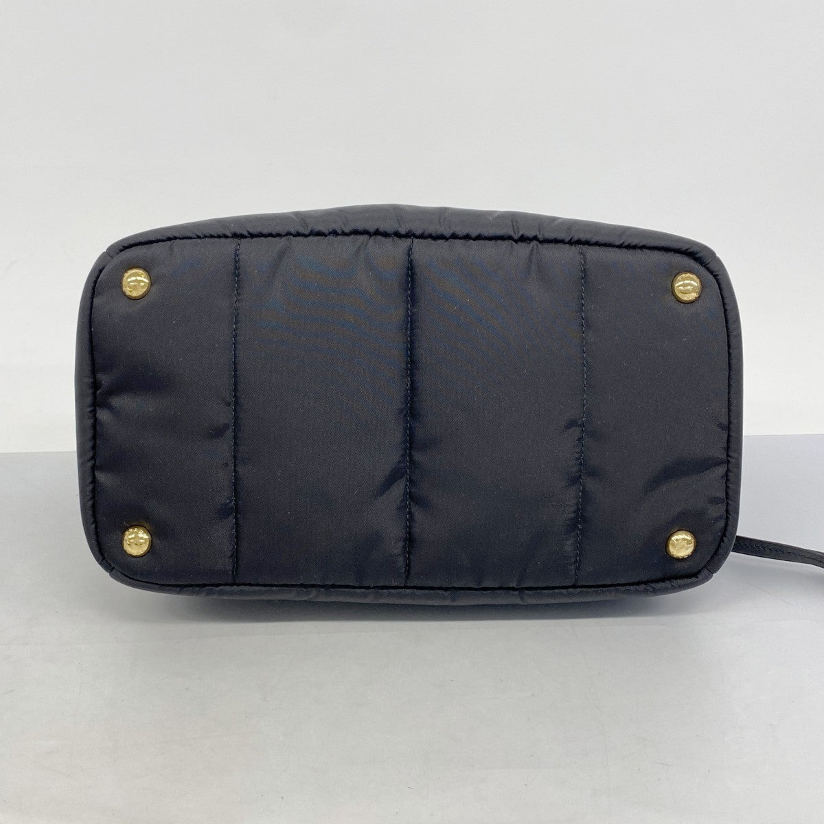 ★SALE【5hc2563-h】プラダ ハンドバッグ テスートボンバー ナイロン ブラック ゴールド金具【中古】レディース