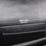 【5hc2614-h】プラダ ショルダーバッグ ミニエンベロープ レザー ブラック シルバー金具【中古】レディース