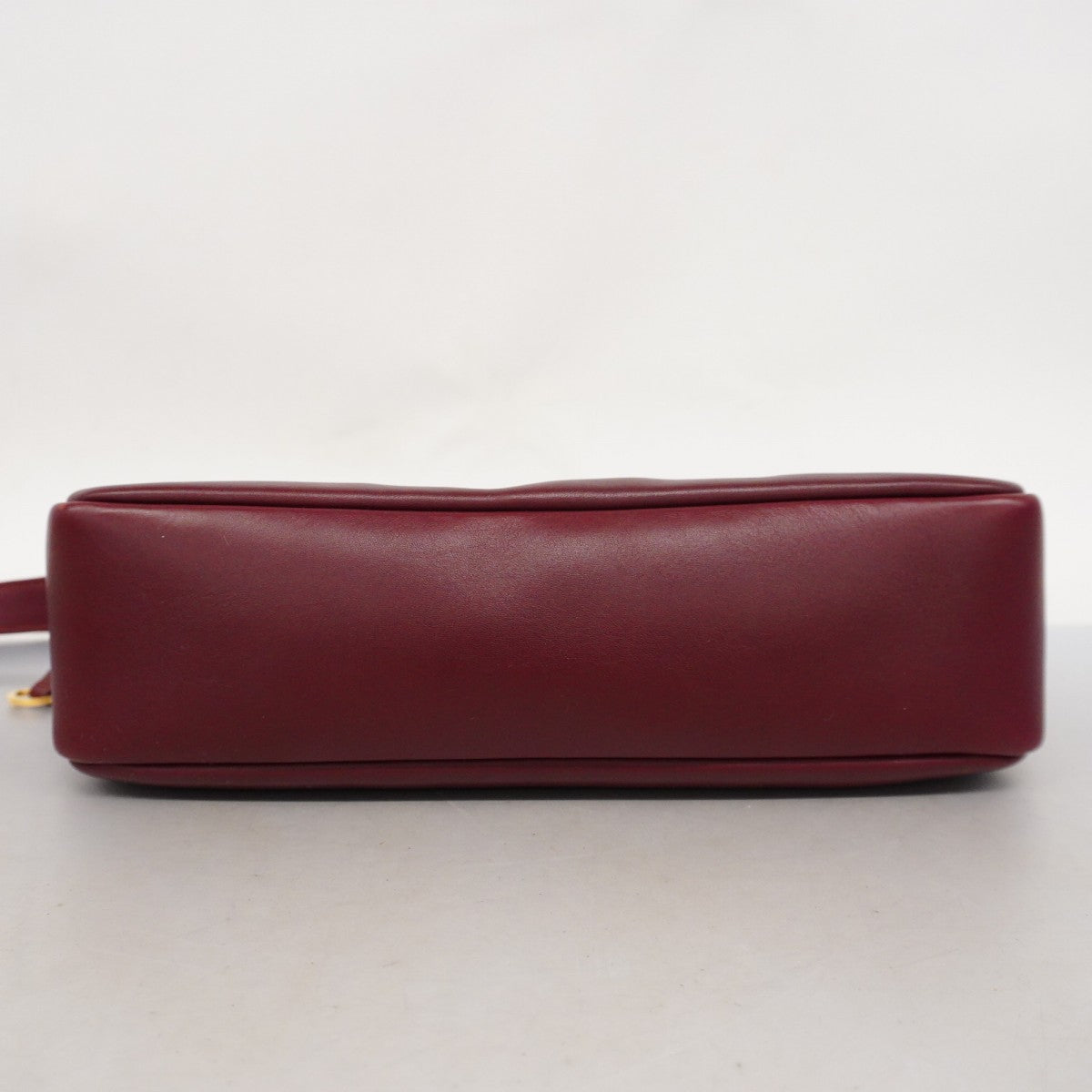 ★SALE【5hc2660】カルティエ ショルダーバッグ マスト レザー ボルドー ゴールド金具【中古】レディース
