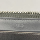 【5hc2701-h】フェンディ 長財布 レザー グレー マルチカラー シルバー金具【中古】レディース