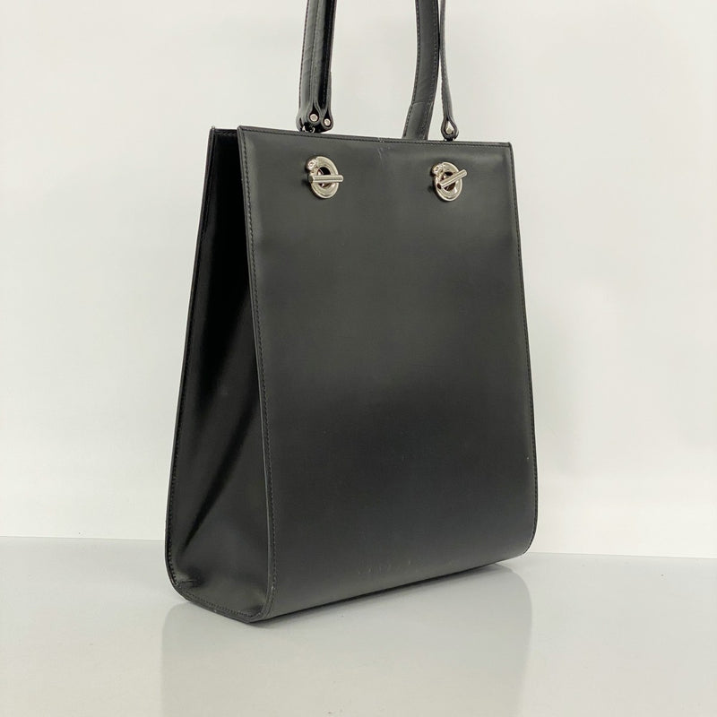 ★最終価格★SALE【5hc2920-h】カルティエ トートバッグ パンテール レザー ブラック シルバー金具【中古】レディース
