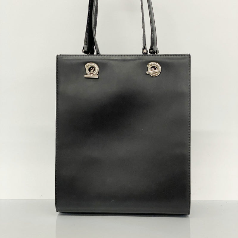 ★最終価格★SALE【5hc2920-h】カルティエ トートバッグ パンテール レザー ブラック シルバー金具【中古】レディース