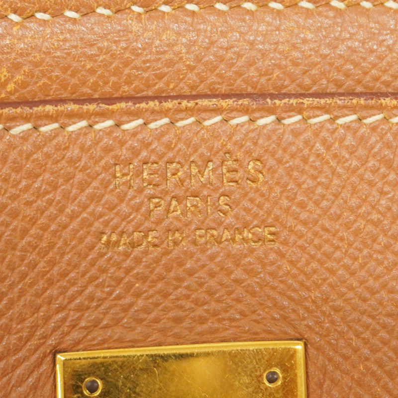 【5hc2980-h】エルメス ハンドバッグ バーキン40 ヴォーエプソン ゴールド ゴールド金具 □B刻印【中古】レディース