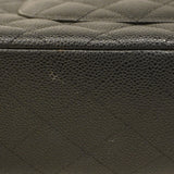 ★最終価格★SALE【5hc3014】シャネル ショルダーバッグ デカマトラッセ Wフラップ Wチェーン キャビアスキン ブラック シルバー金具【中古】レディース