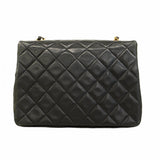 【5hd3219】シャネル ショルダーバッグ ミニマトラッセ チェーンショルダー ラムスキン ブラック ゴールド金具【中古】レディース