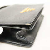 【5hd3266-h】プラダ ショルダーバッグ レザー ブラック ゴールド金具【中古】レディース