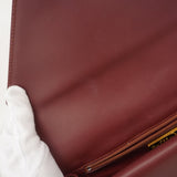 【5hd3743-h】カルティエ ショルダーバッグ マスト レザー ボルドー ゴールド金具【中古】レディース
