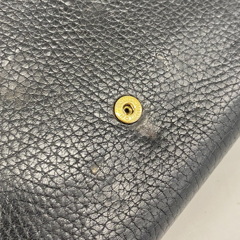 【5hd3791-h】ルイヴィトン 長財布 トリヨン ポルトフォイユカプシーヌ M61248 ノワール【中古】レディース