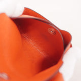 【5hd3815-h】エルメス コインケース カルヴィデュオ ヴォーエプソン ローズジャイプール シルバー金具 U刻印【中古】レディース