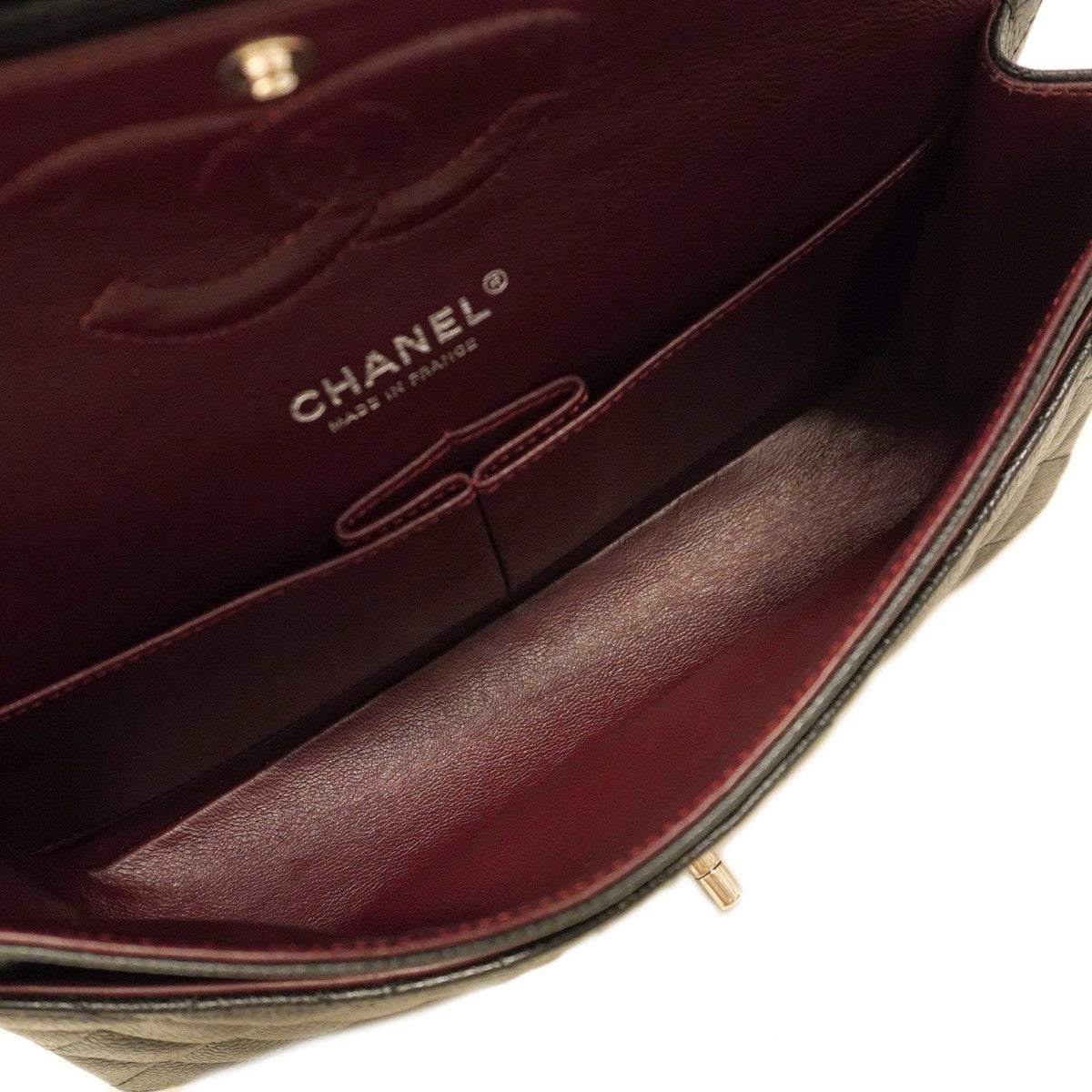 ★最終価格★SALE【5hd3935-h】シャネル ショルダーバッグ マトラッセ Wフラップ Wチェーン キャビアスキン ブラック シルバー金具【中古】レディース