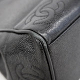 【5hd3941-h】シャネル ショルダーバッグ トリプルココ チェーンショルダー キャビアスキン ブラック ゴールド金具【中古】レディース