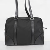【5hd3953-h】プラダ ショルダーバッグ ナイロン ブラック シルバー金具【中古】レディース