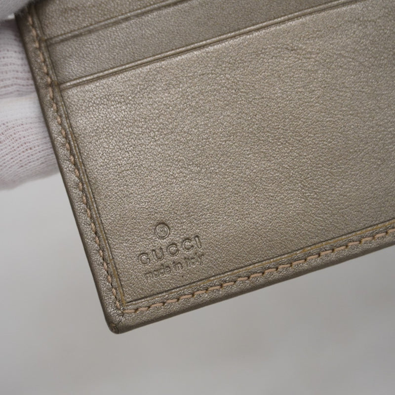【5hd3956-h】グッチ 財布 GGインプリメ 212105 コーティングキャンバス カーキ シルバー金具【中古】レディース