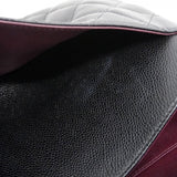 【5hd4082-h】シャネル ショルダーバッグ デカマトラッセ Wフラップ Wチェーン キャビアスキン ブラック ゴールド金具【中古】レディース