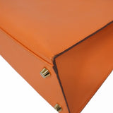 ★SALE【5hd4088-h】エルメス ハンドバッグ ケリー28 ヴォーエプソン マンゴー ゴールド金具 □P刻印【中古】メンズ