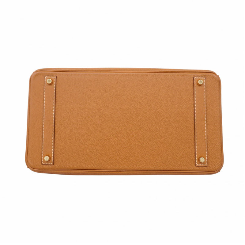 ★SALE【5hd4101-h】エルメス ハンドバッグ バーキン40 トゴ ゴールド ゴールド金具 □I刻印【中古】レディース