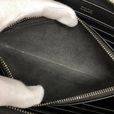 【5hd4114-h】クリスチャンディオール 長財布 オブリーク キャンバス レザー ブラック シルバー金具【中古】メンズ