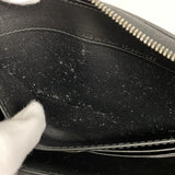 【5hd4114-h】クリスチャンディオール 長財布 オブリーク キャンバス レザー ブラック シルバー金具【中古】メンズ