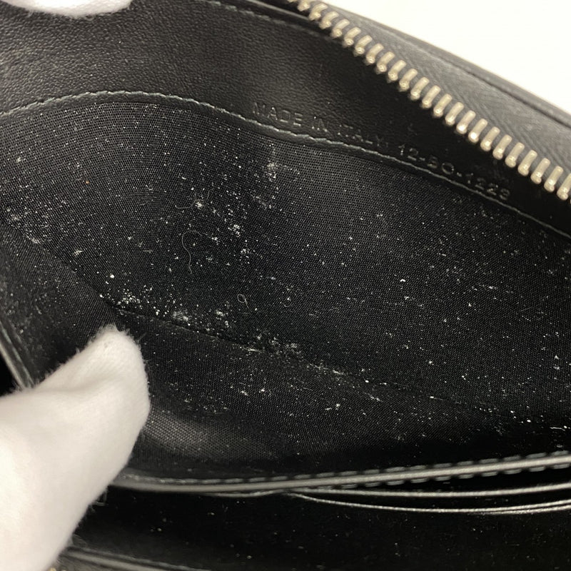 【5hd4114-h】クリスチャンディオール 長財布 オブリーク キャンバス レザー ブラック シルバー金具【中古】メンズ