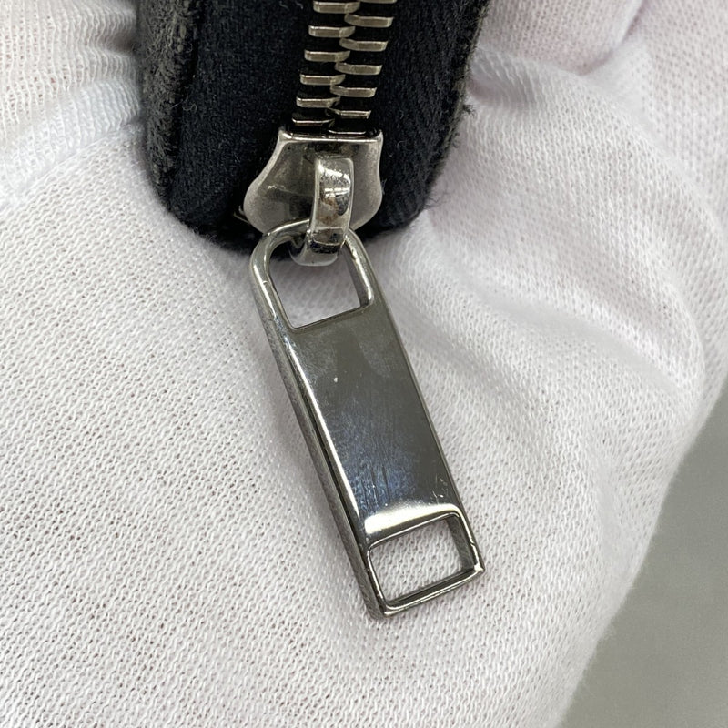 【5hd4114-h】クリスチャンディオール 長財布 オブリーク キャンバス レザー ブラック シルバー金具【中古】メンズ