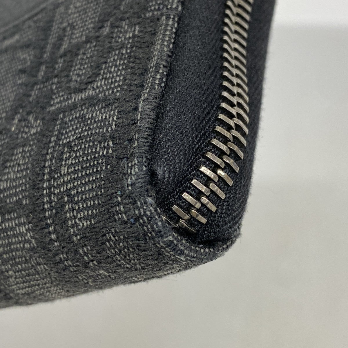 【5hd4114-h】クリスチャンディオール 長財布 オブリーク キャンバス レザー ブラック シルバー金具【中古】メンズ