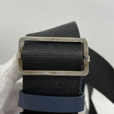 【5hd4128-h】クリスチャンディオール ショルダーバッグ トロッター キャンバス ネイビー シルバー金具【中古】レディース