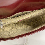 【5hd4162-h】カルティエ ショルダーバッグ パンテール レザー ボルドー シルバー金具【中古】レディース