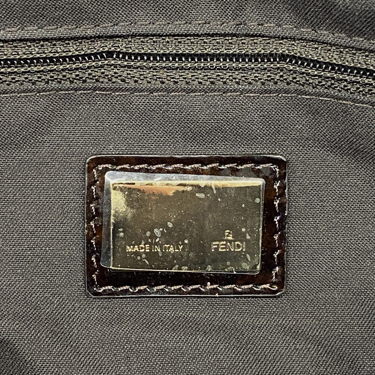 【5hd4164-h】フェンディ ハンドバッグ レオパード ハラコ ブラウン シャンパンゴールド金具【中古】レディース