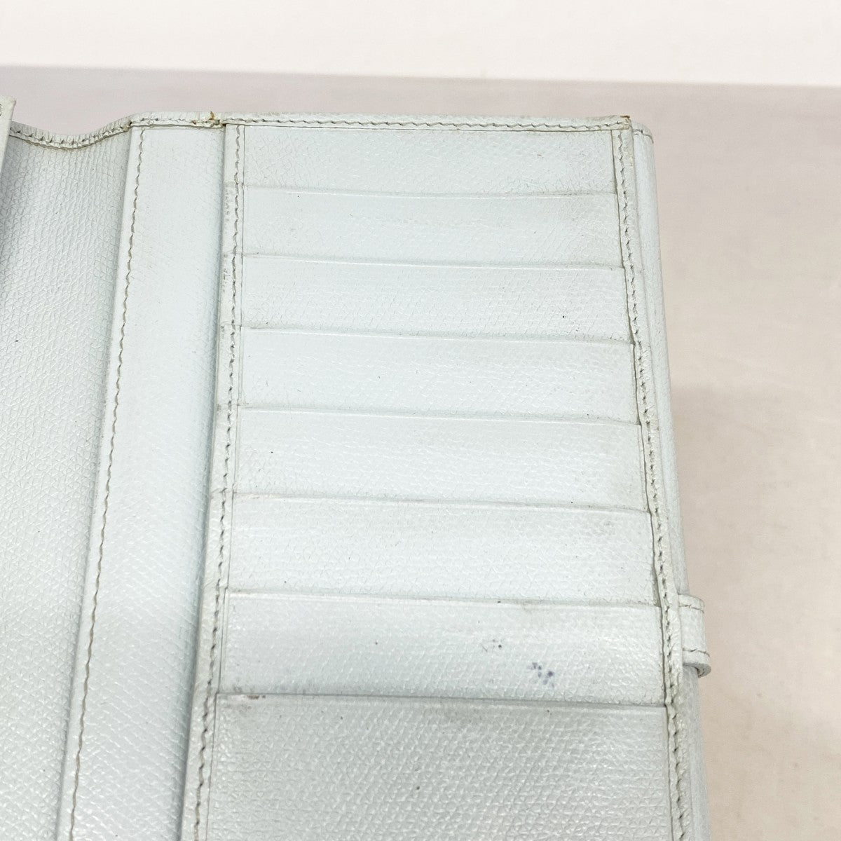 【5hd4281-h】シャネル 長財布 ココボタン レザー ブルー ゴールド金具【中古】レディース