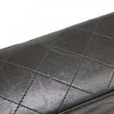 【5hd4286-h】シャネル ショルダーバッグ マトラッセ Wフラップ Wチェーン ラムスキン ブラック ゴールド金具【中古】レディース