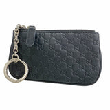 【5hd4313-h】グッチ コインケース マイクログッチシマ 544476 レザー ブラック シルバー金具【中古】レディース