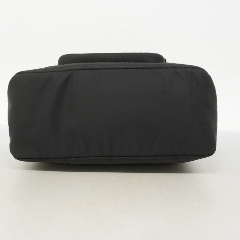 【5he4485】プラダ ハンドバッグ ナイロン ブラック シルバー金具【中古】レディース