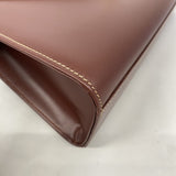 【5he4531】カルティエ ハンドバッグ マスト レザー ボルドー ゴールド金具【中古】レディース